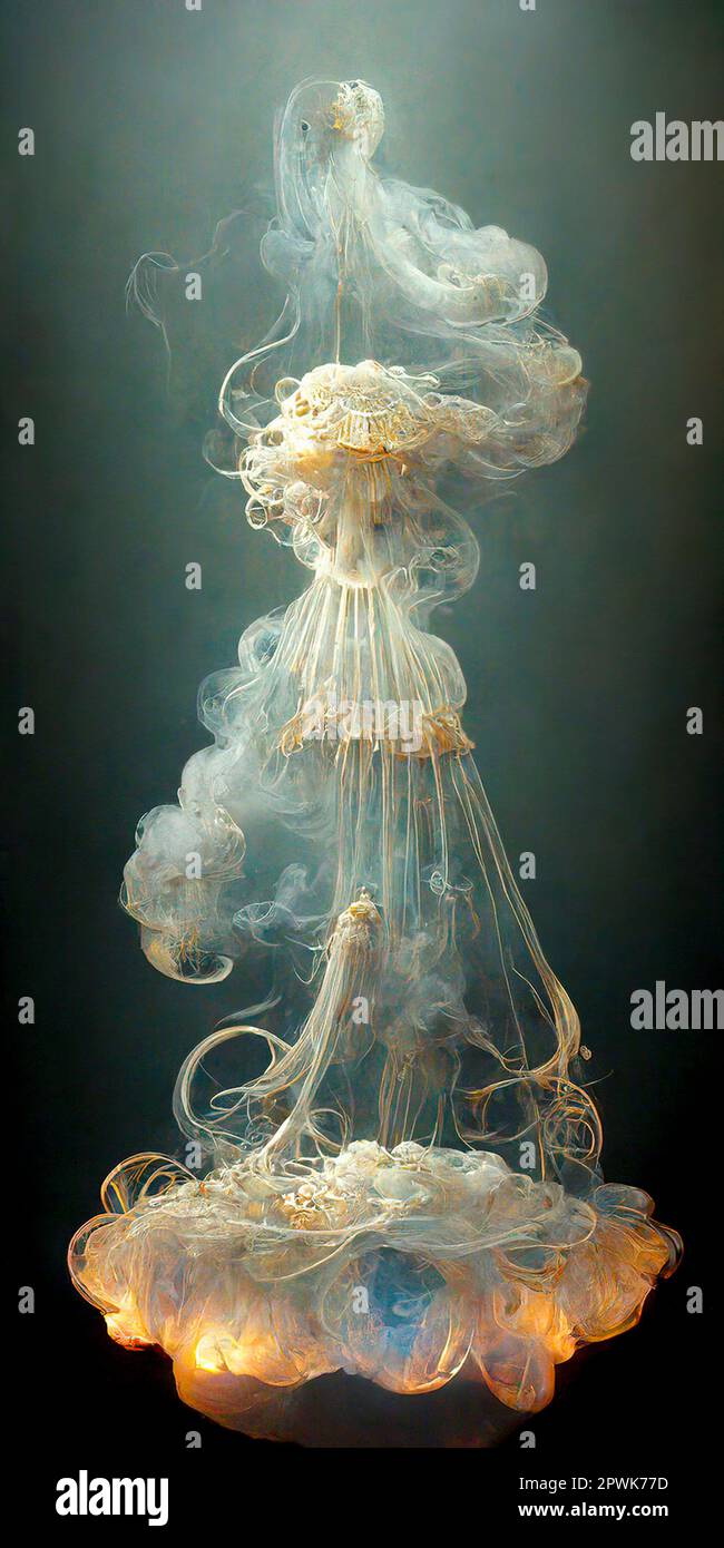 Glowing Bioluminescent Jellyfish Stock Photo Alamy