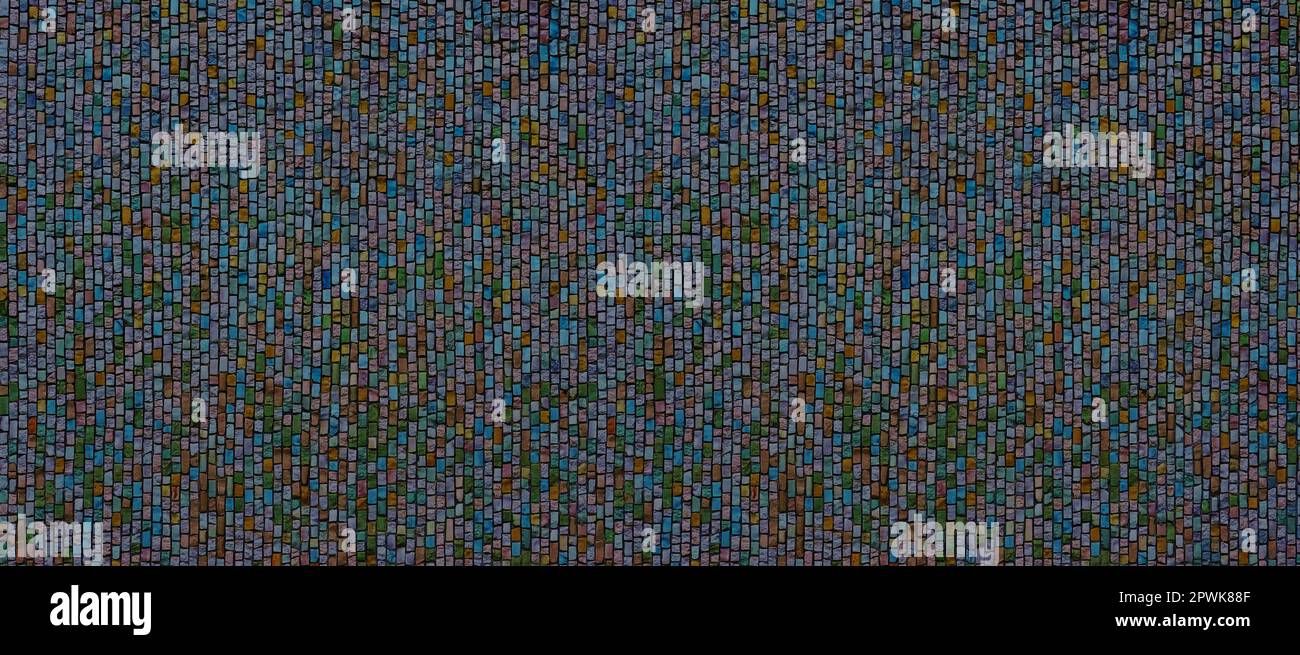 multicolored mosaic tiles pattern for background Stock Photo