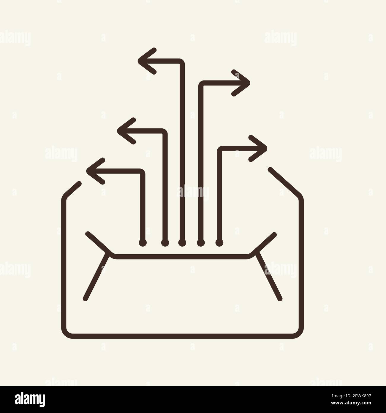 Sending email line icon Stock Vector