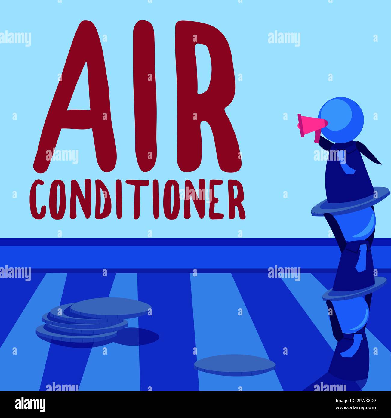 Writing displaying text Air Conditioner, Business approach apparatus ...