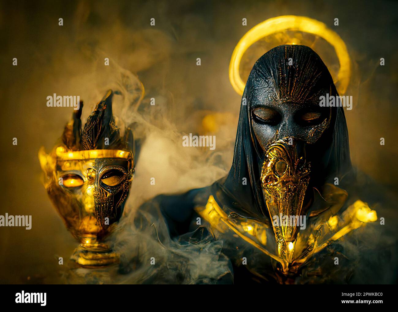 Egyptian Priestess Burning Incense as an Offering to The Gods Stock Photo Alamy