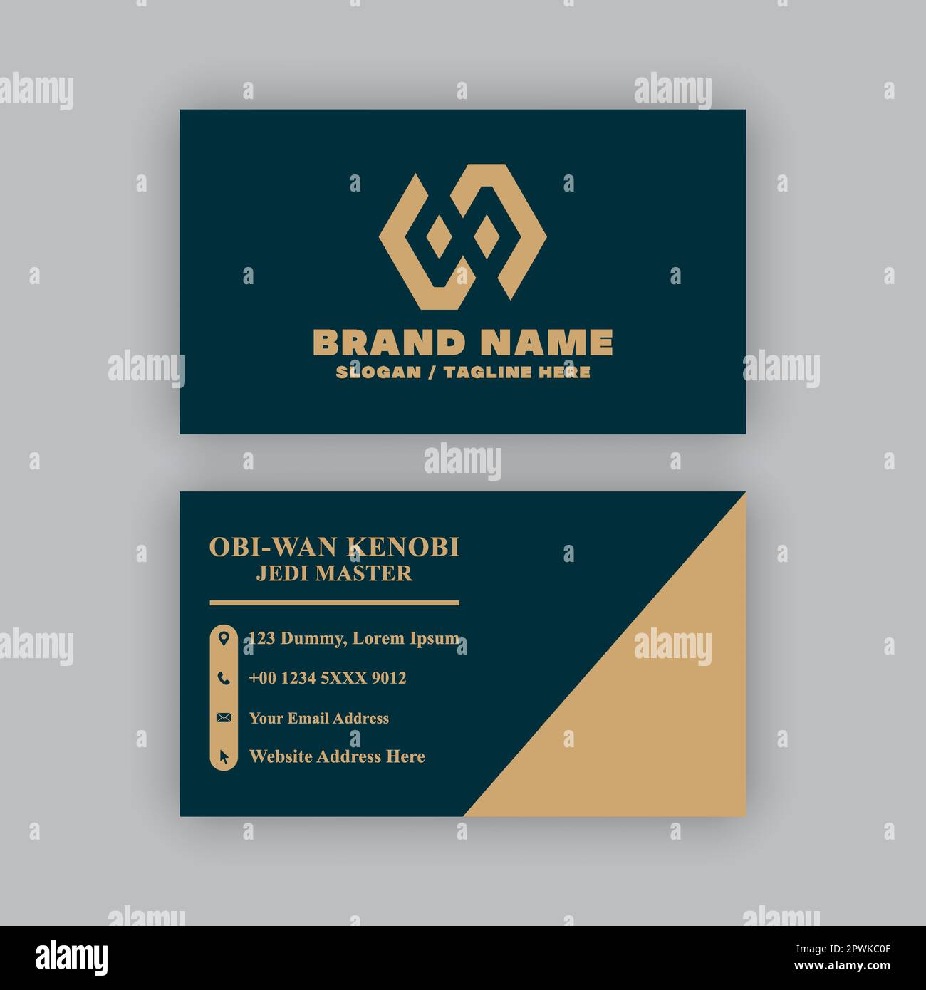 Simple, modern and elegant business card design template. Editable