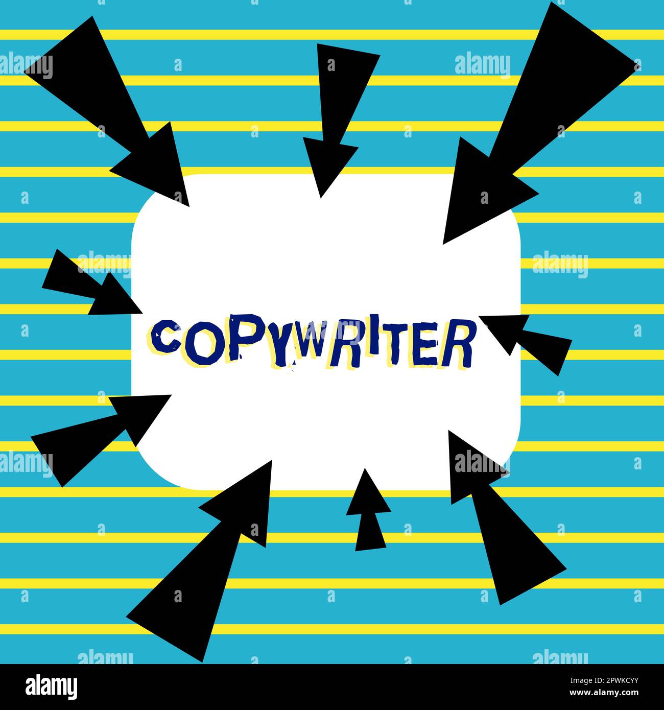 Conceptual caption Copywriter, Business idea writing the text of 