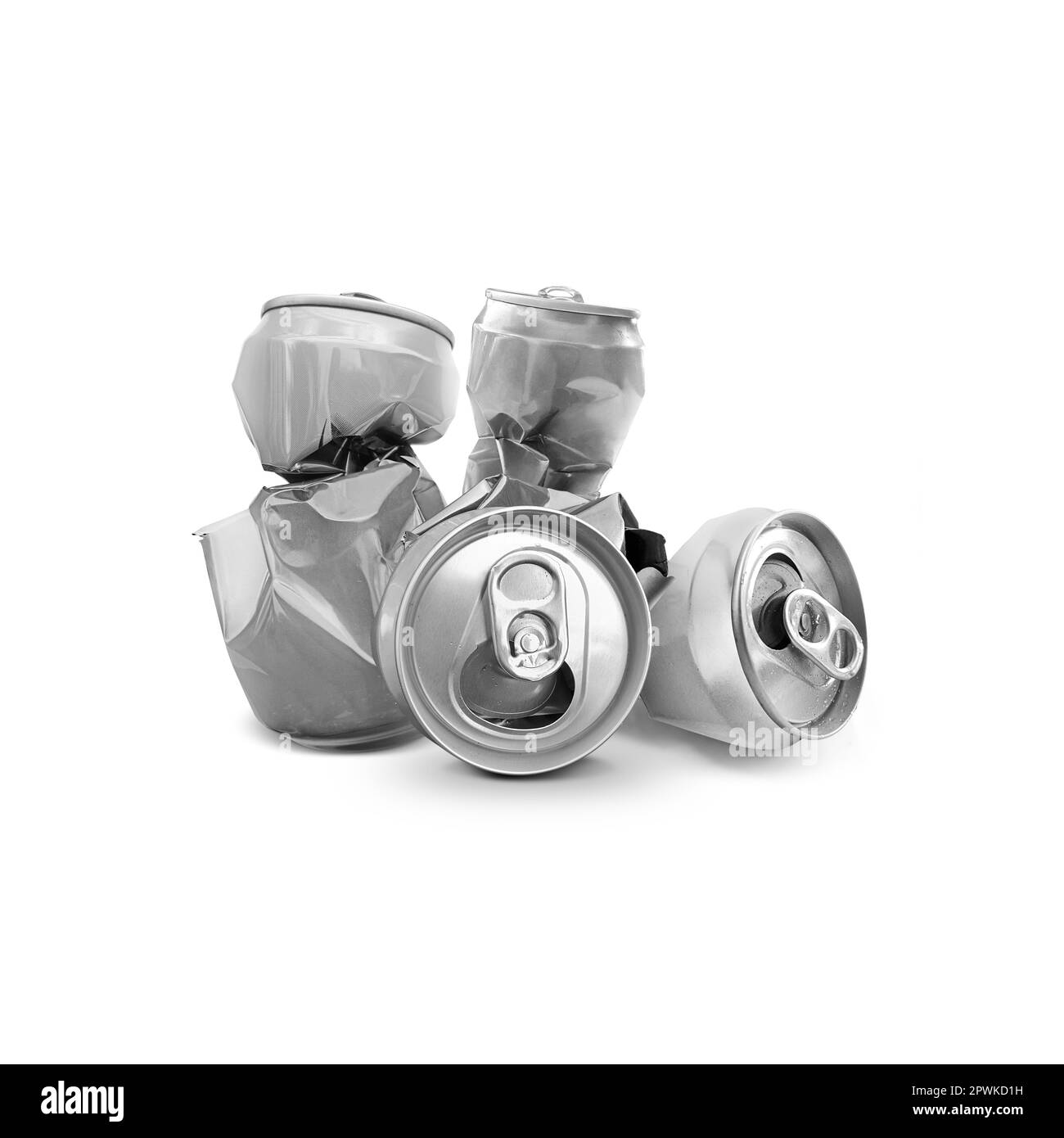 Compressed cans isolated on a white background Stock Photo
