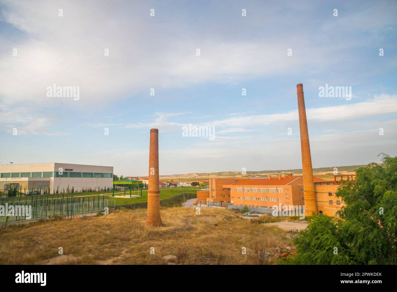 Ruins of factory. Palencia, Spain. Stock Photo