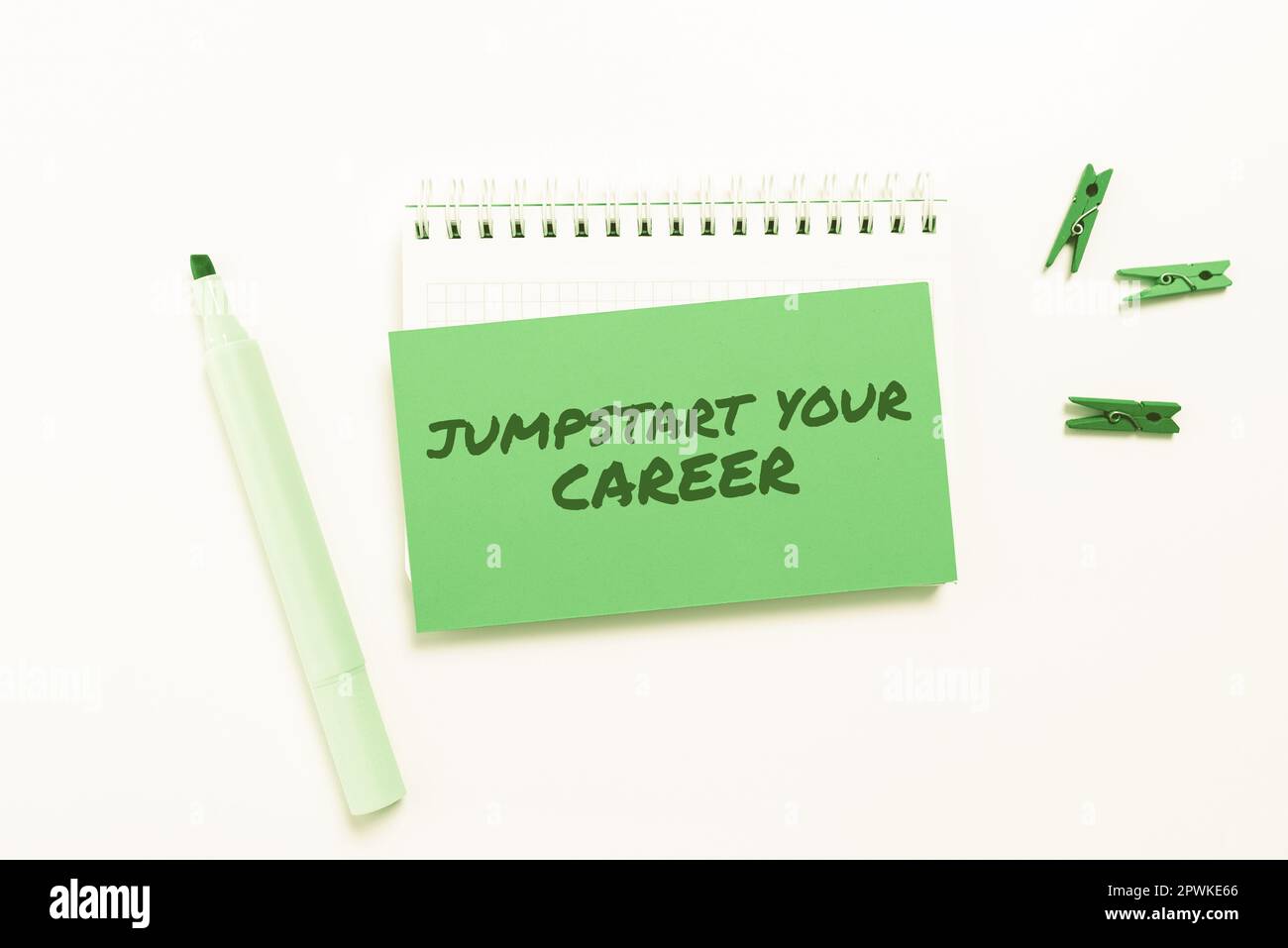 Text showing inspiration Jumpstart Your Career, Concept meaning Make it