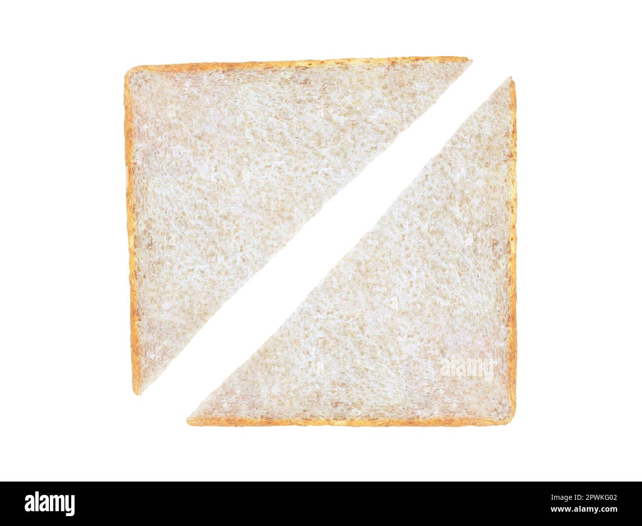 sliced bread isolated on white background Stock Photo - Alamy