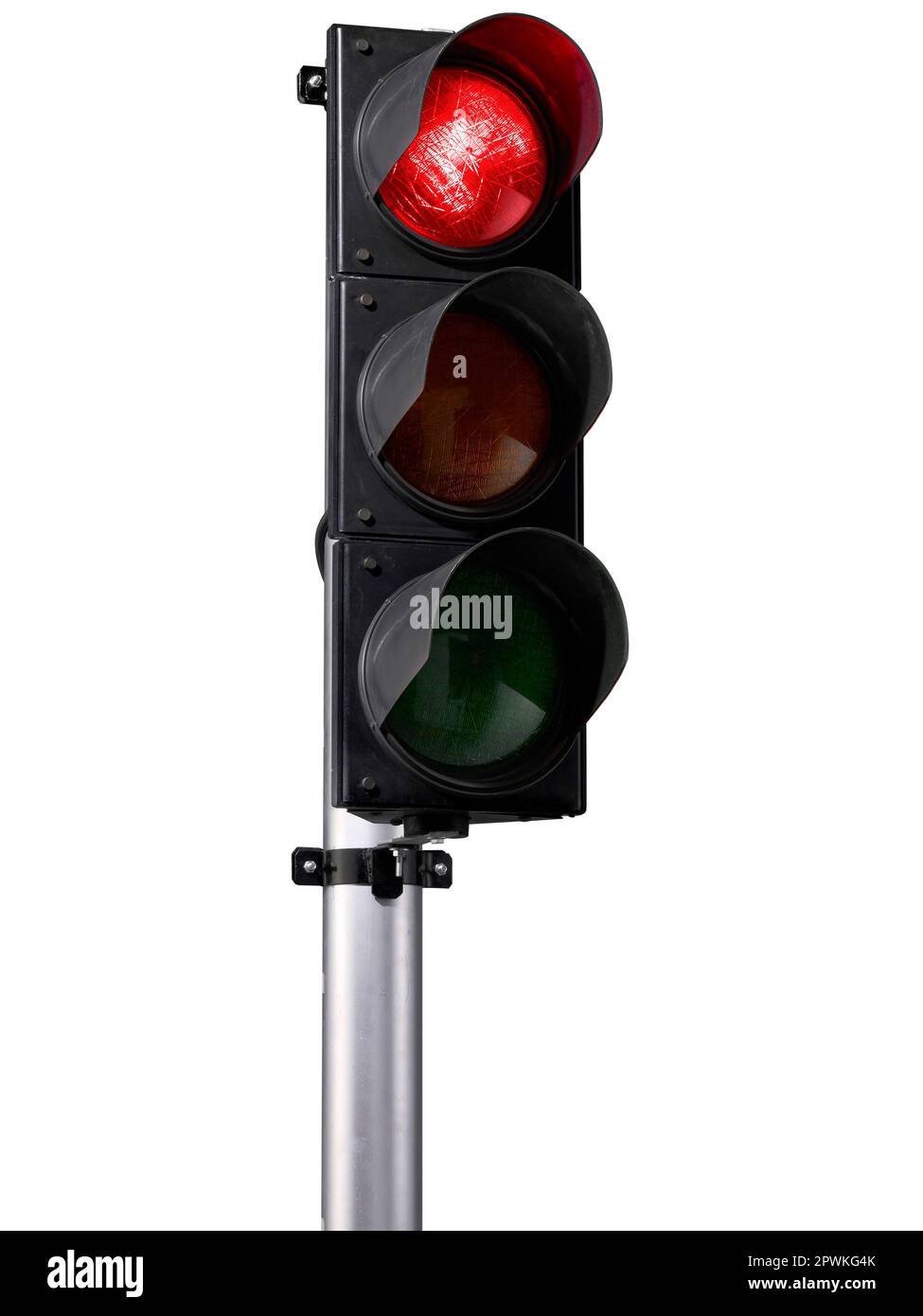 traffic light isolated on white background Stock Photo - Alamy