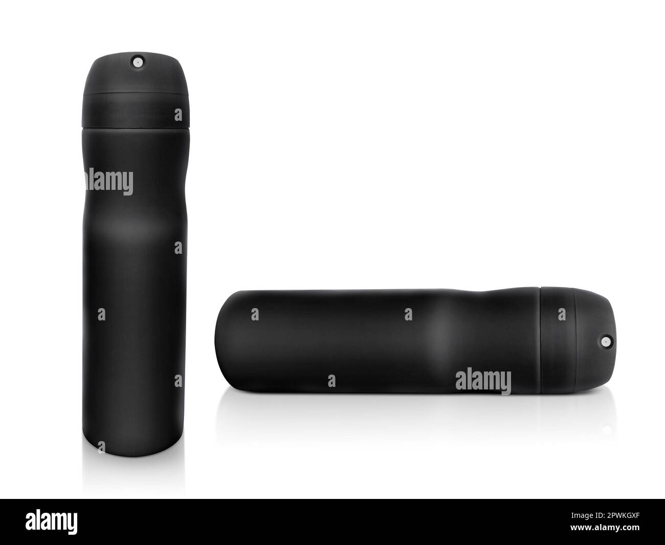 Black Bottles Spray isolated on white background Stock Photo - Alamy