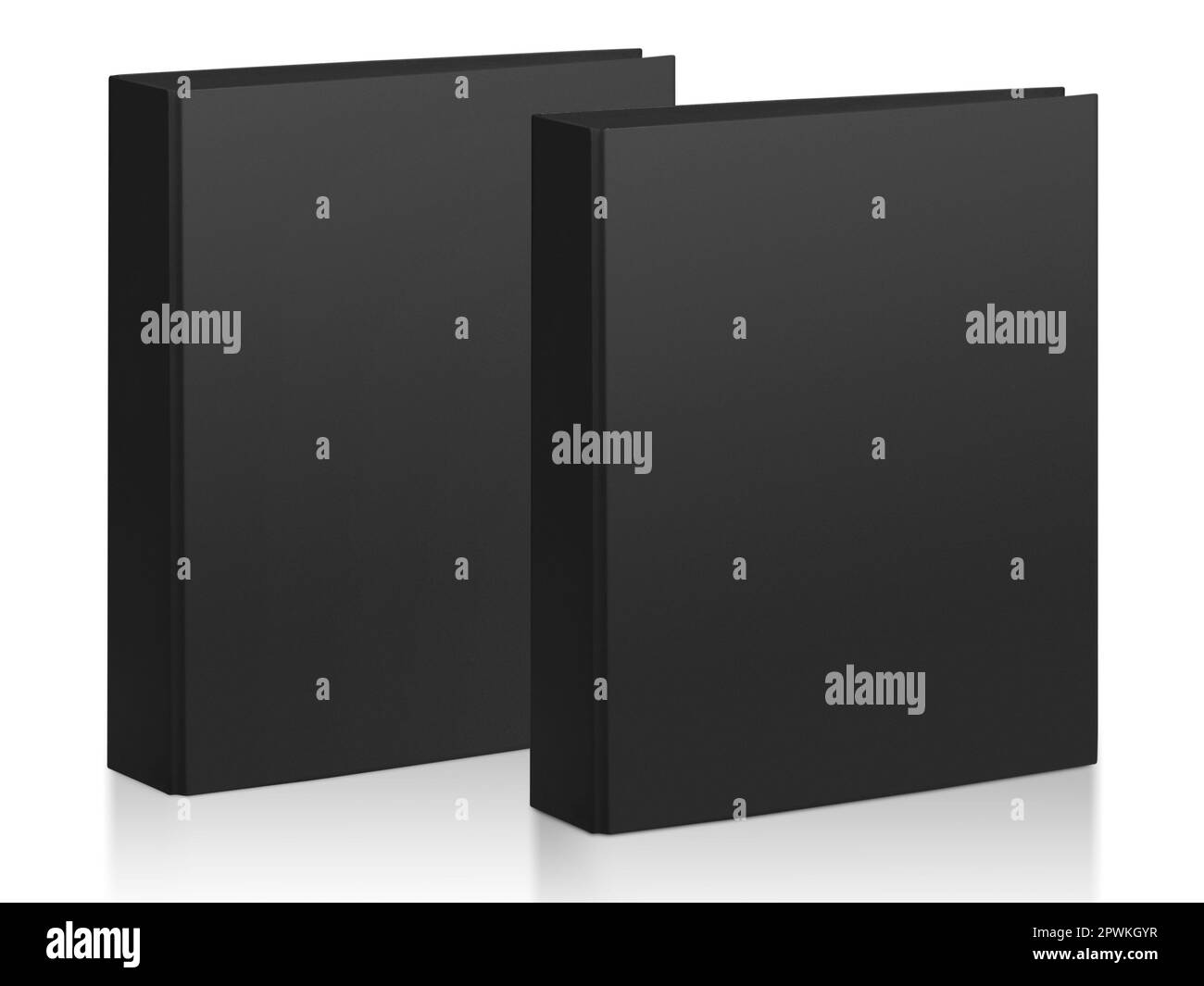 Black office paper folder on a white background stock photo alamy