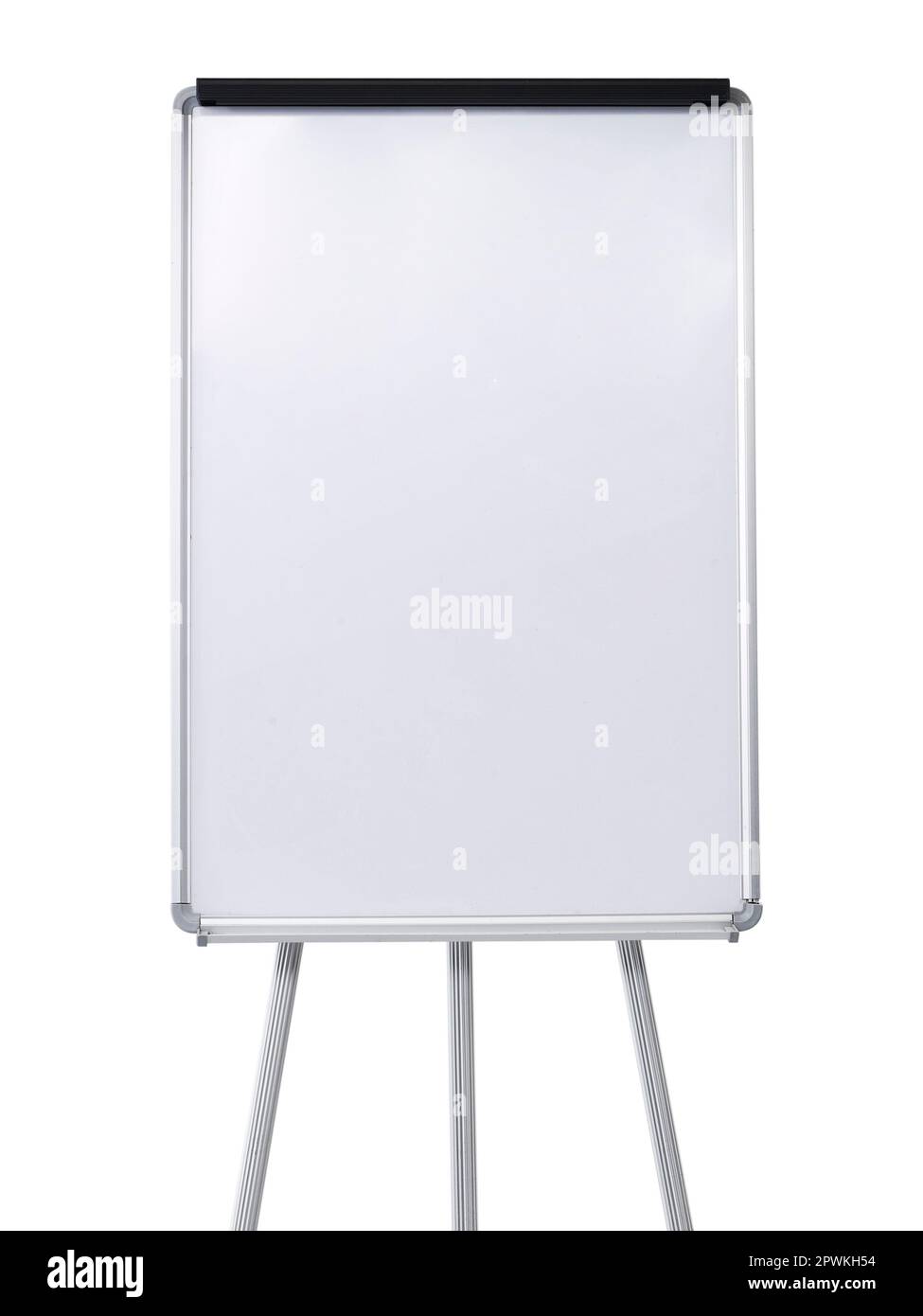 Blank whiteboard and flip chart isolated on white Stock Photo Alamy
