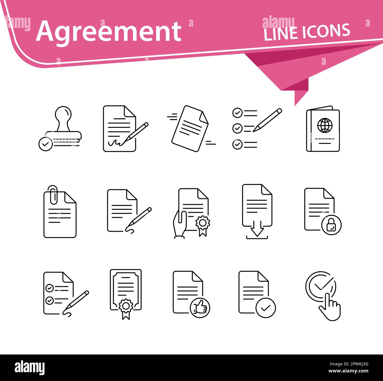 Vote stamp icon outline Stock Vector Images - Alamy