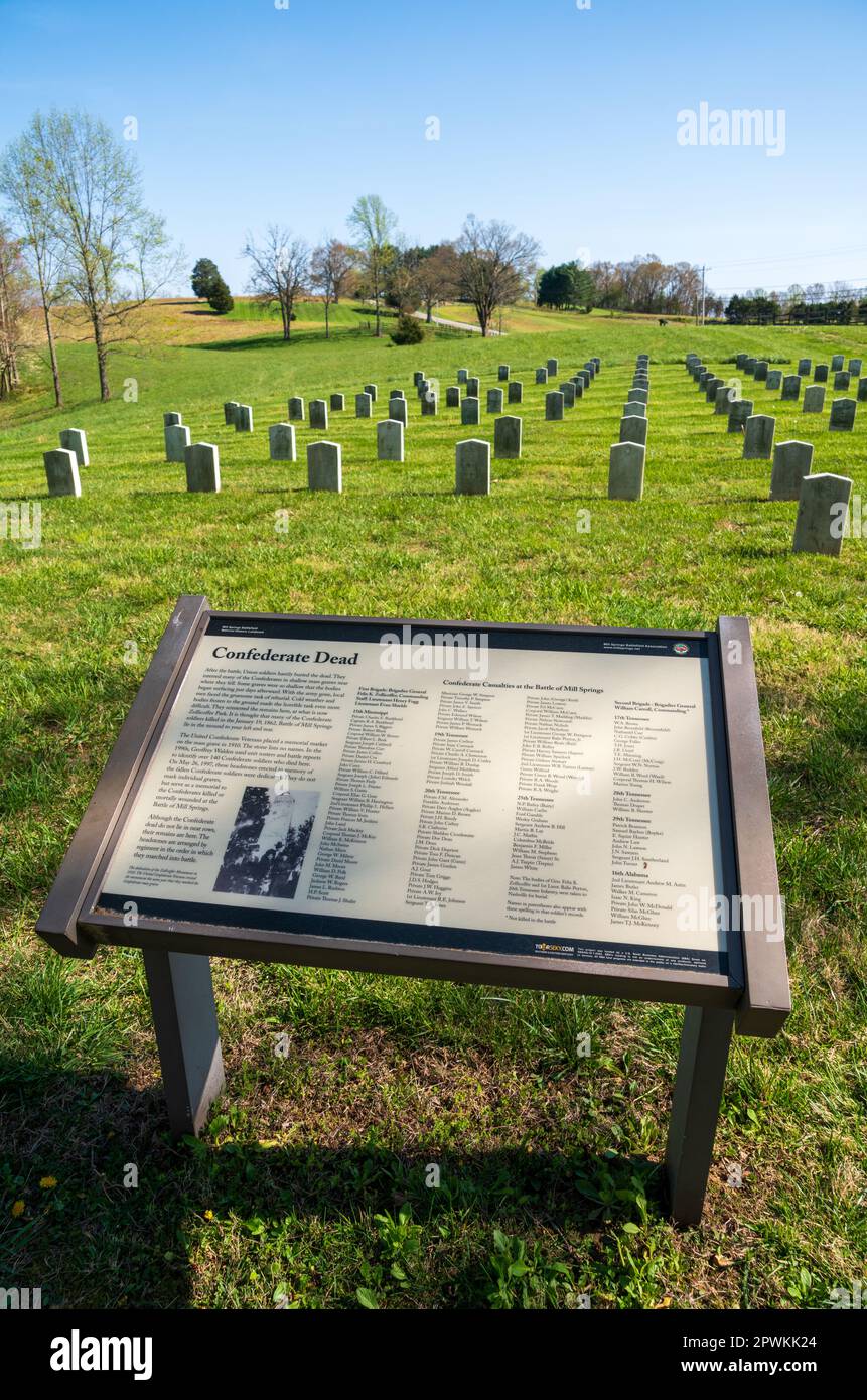 Mass Grave at Mill Springs Battlefield Stock Photo Alamy