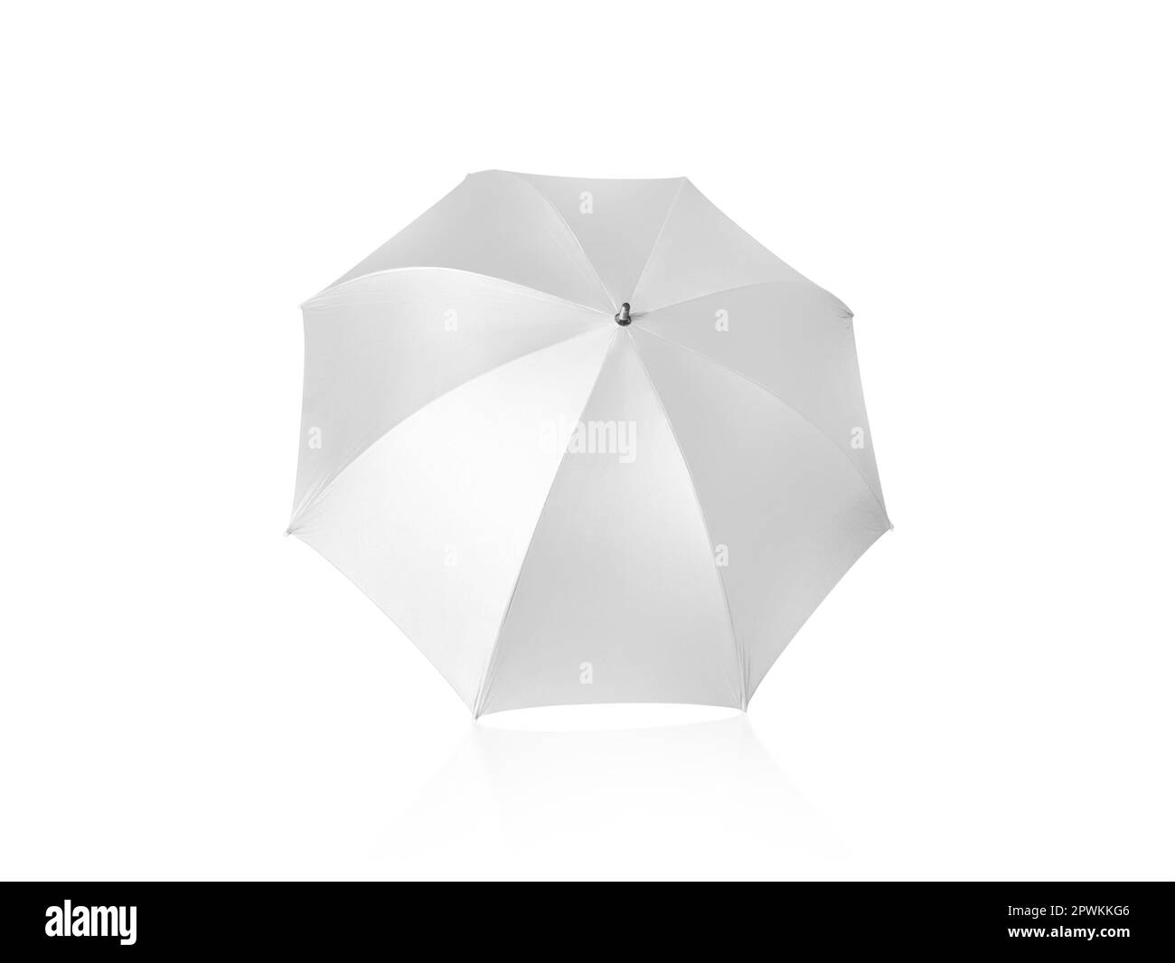 White umbrella isolated on white background Stock Photo Alamy