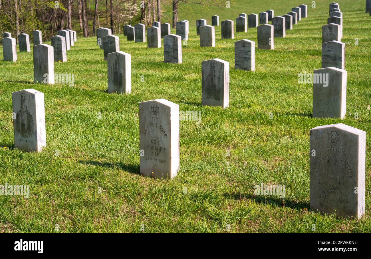 Mass Grave at Mill Springs Battlefield Stock Photo Alamy