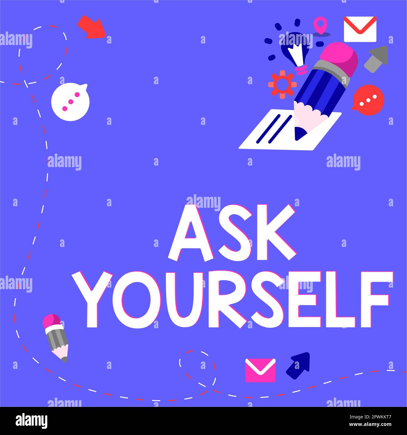 Text showing inspiration Ask Yourself, Business showcase Thinking the