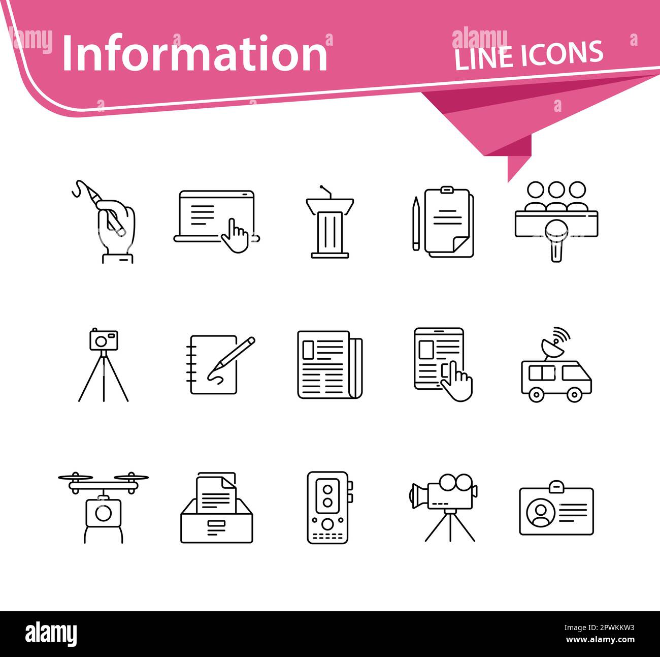 Information icons Stock Vector