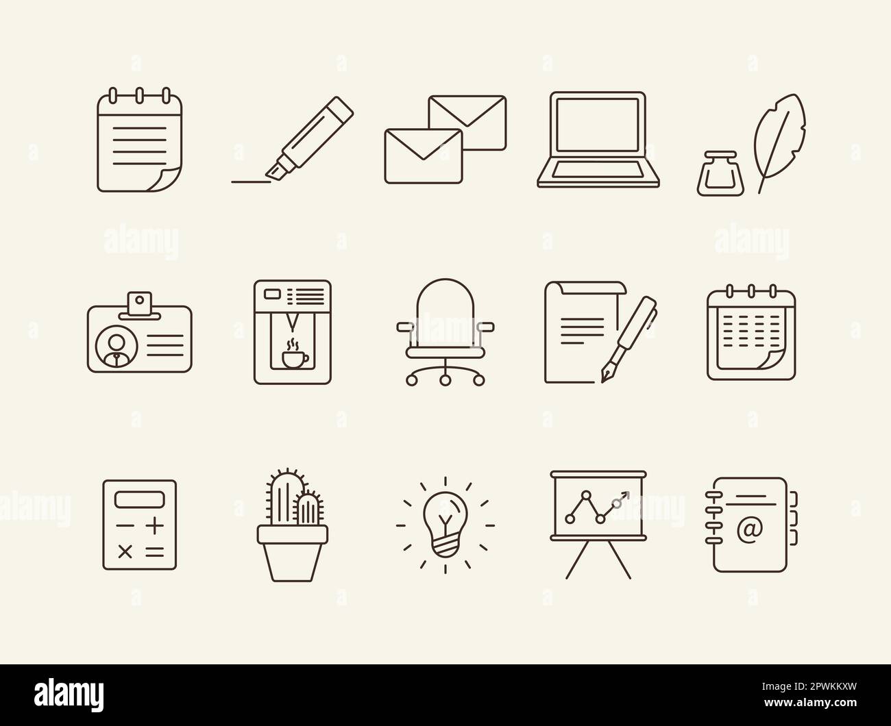 Workflow icon set Stock Vector