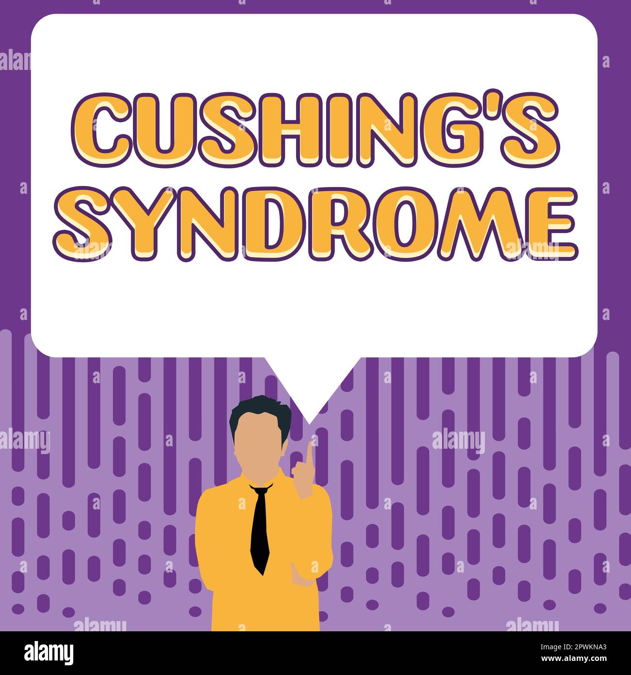 Writing displaying text Cushing's Syndrome, Business showcase a disorder caused by corticosteroid hormone overproduction Stock Photo