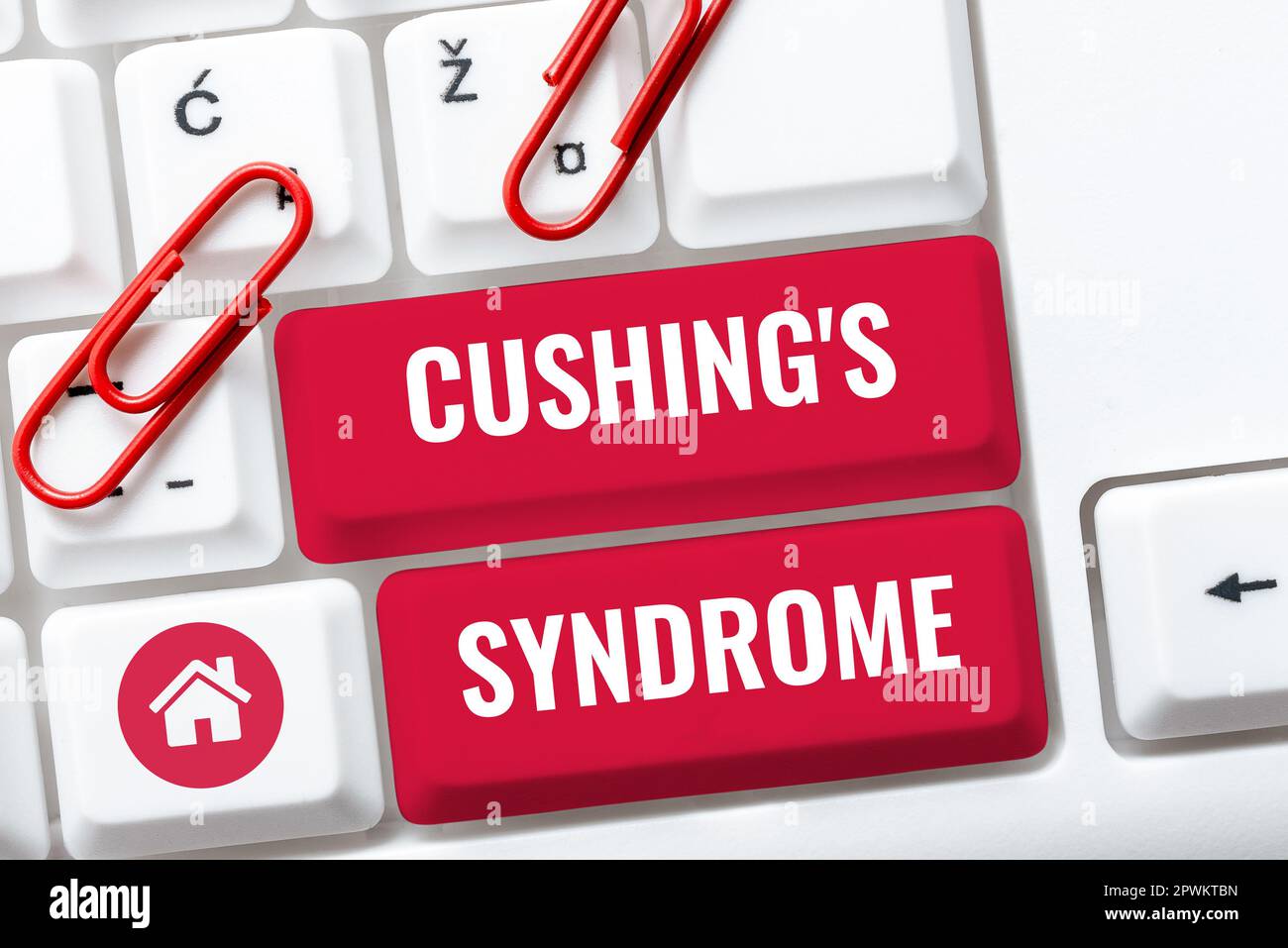 Handwriting text Cushing's Syndrome, Business overview a disorder caused by corticosteroid hormone overproduction Stock Photo