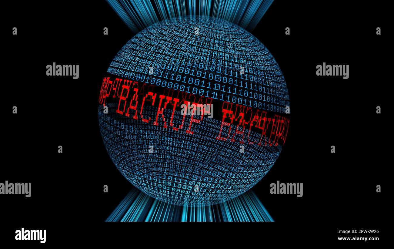 Back up binary data sphere concept Stock Photo