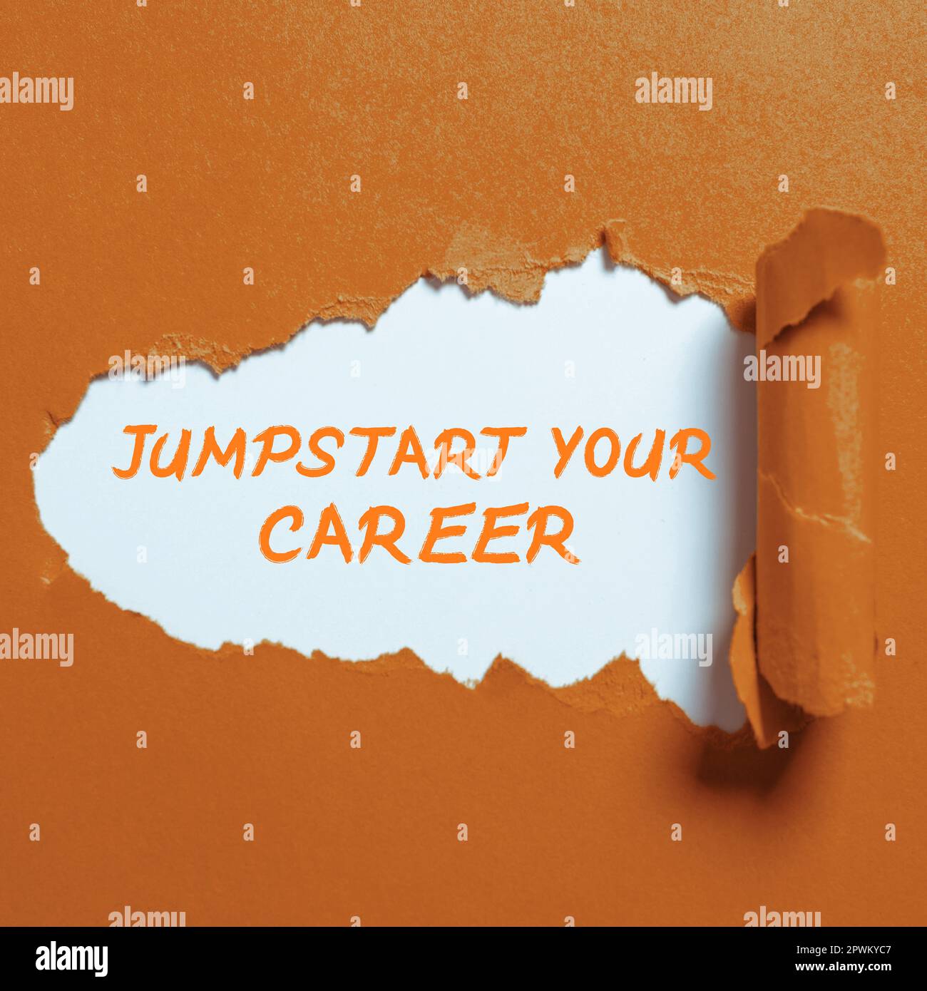 Text caption presenting Jumpstart Your Career, Concept meaning Make it