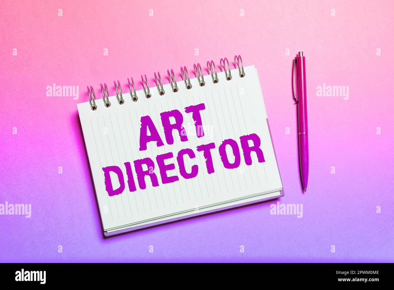 Conceptual caption Art Director, Business showcase responsible for