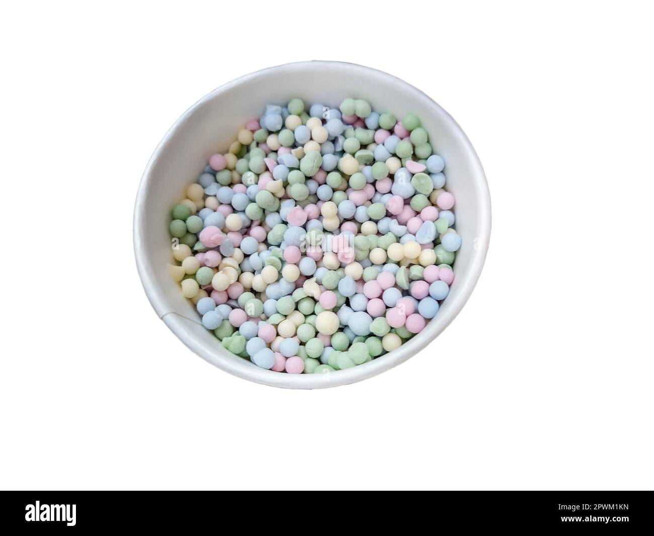 Ice cream in the form of colored balls Stock Photo - Alamy