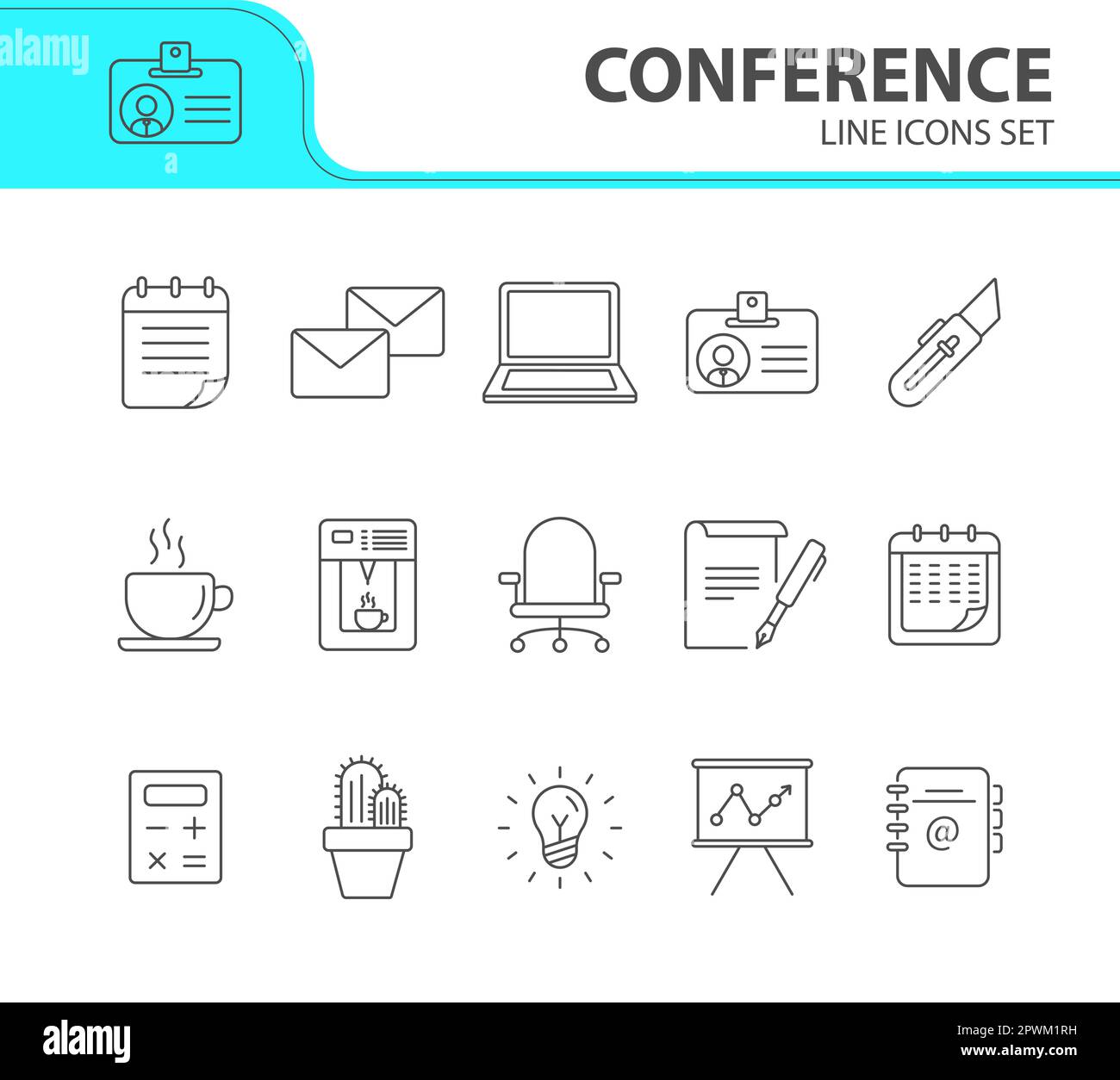Conference icon set Stock Vector Image & Art - Alamy