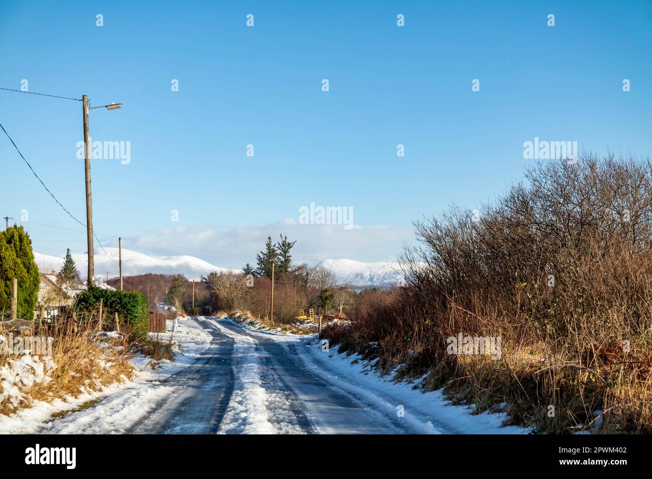The L1783, the so called German Road, connects Doochary and Lettermacaward - County Donegal - Ireland. Stock Photo