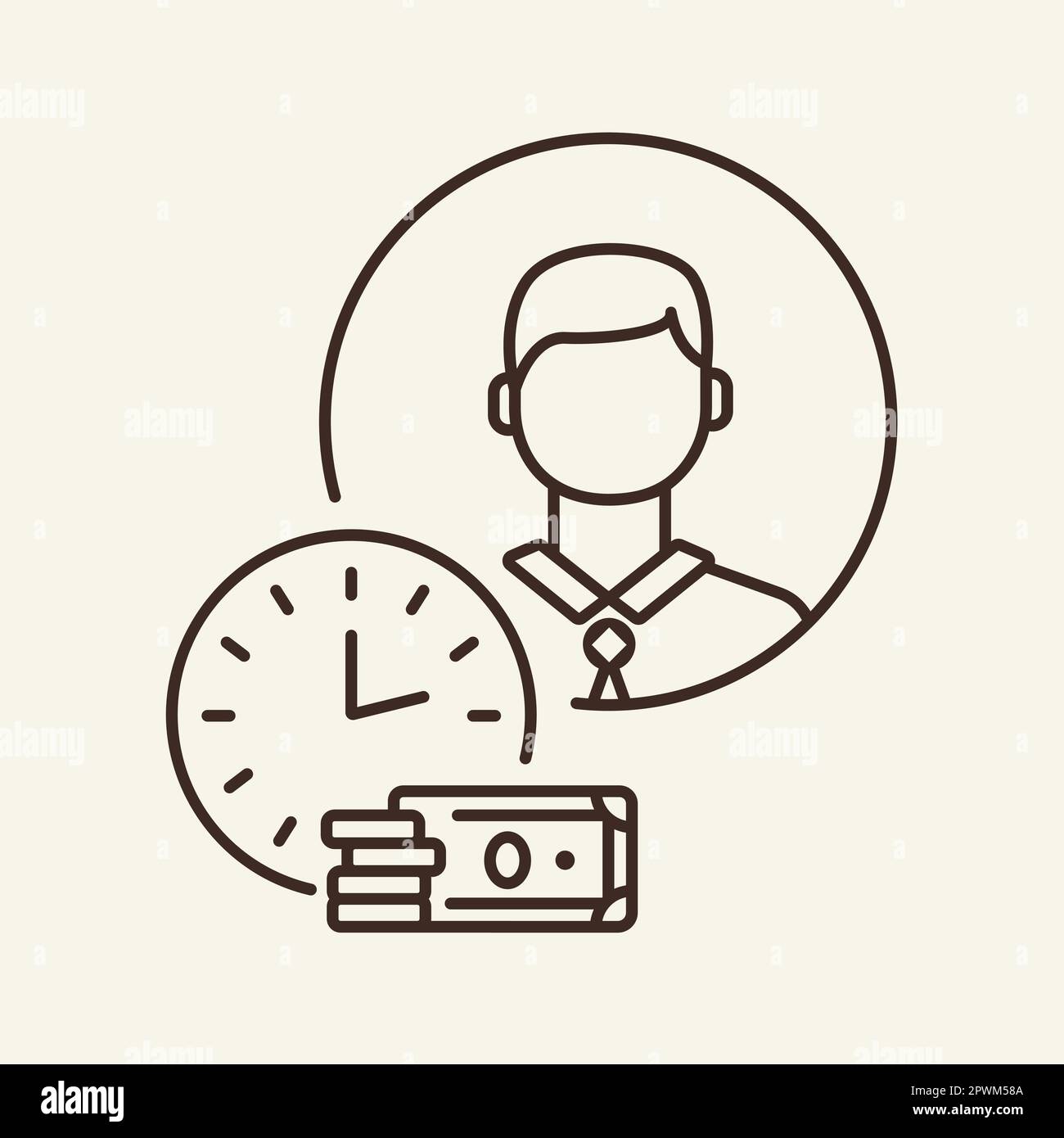 Tutor vector illustration line Stock Vector Images - Alamy