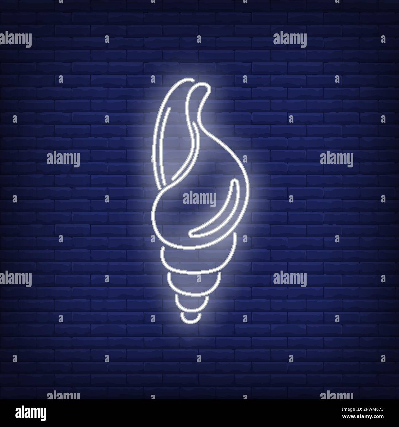 White conch neon sign Stock Vector Image & Art - Alamy
