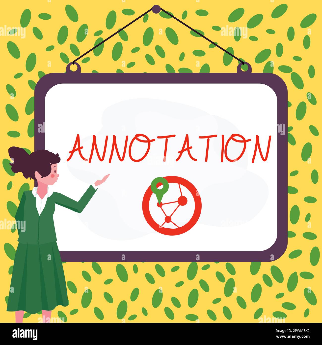Text caption presenting Annotation, Business idea note added by way of ...