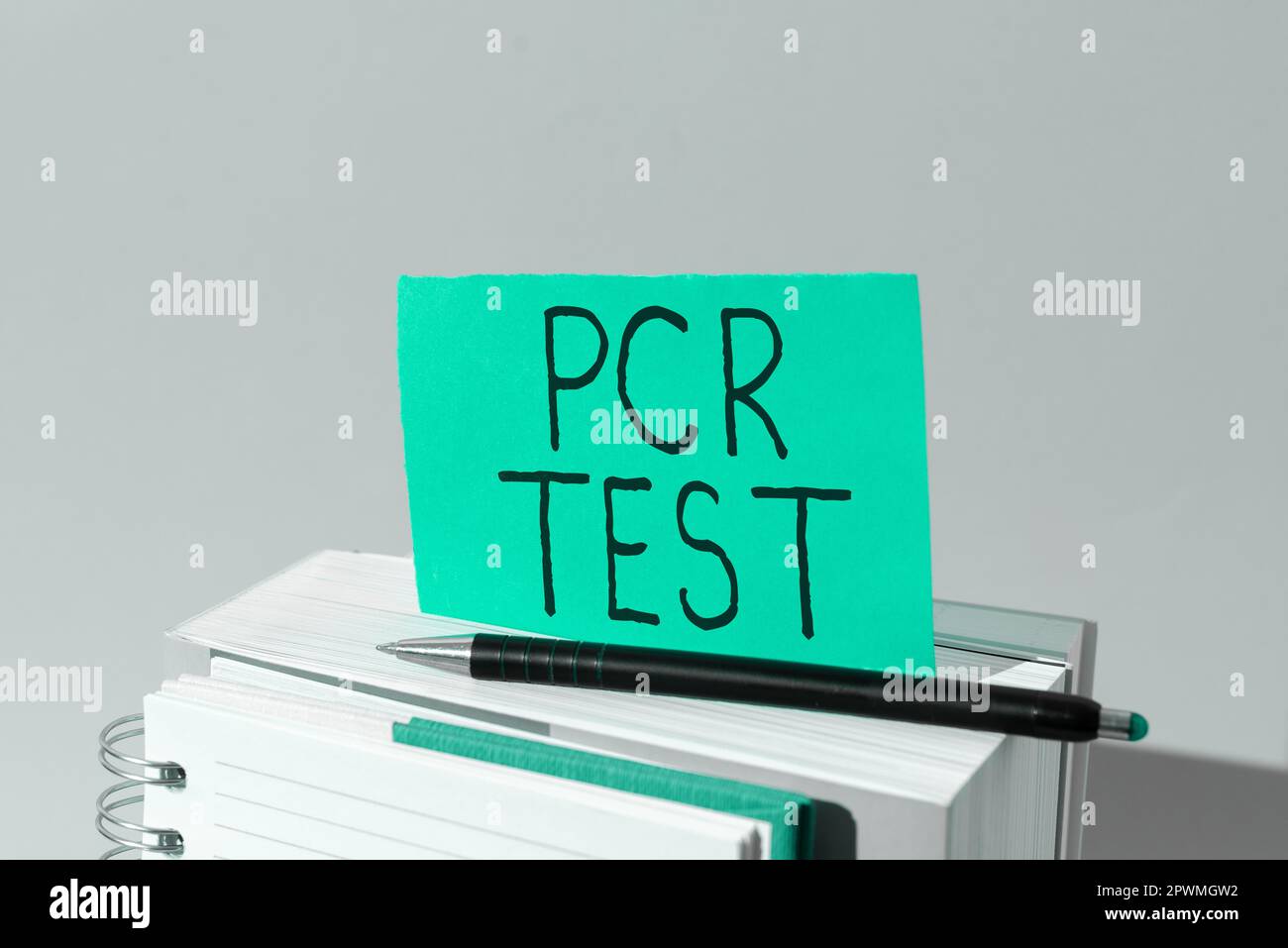 Conceptual display Pcr Test, Business approach qualitative detection of viral genome within the short seqeunce of DNA Stock Photo