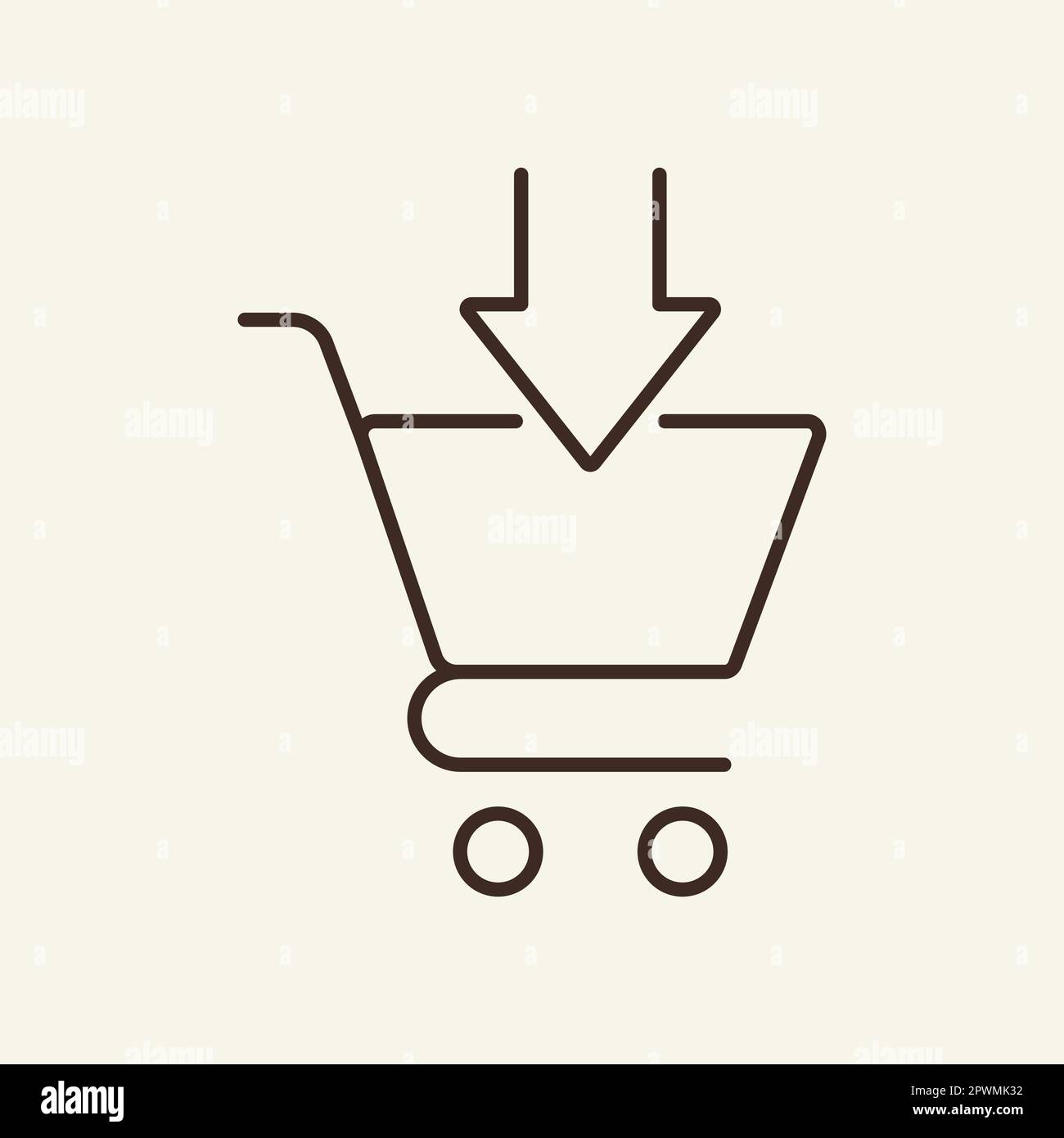 Shopping cart icon adding hi-res stock photography and images - Alamy
