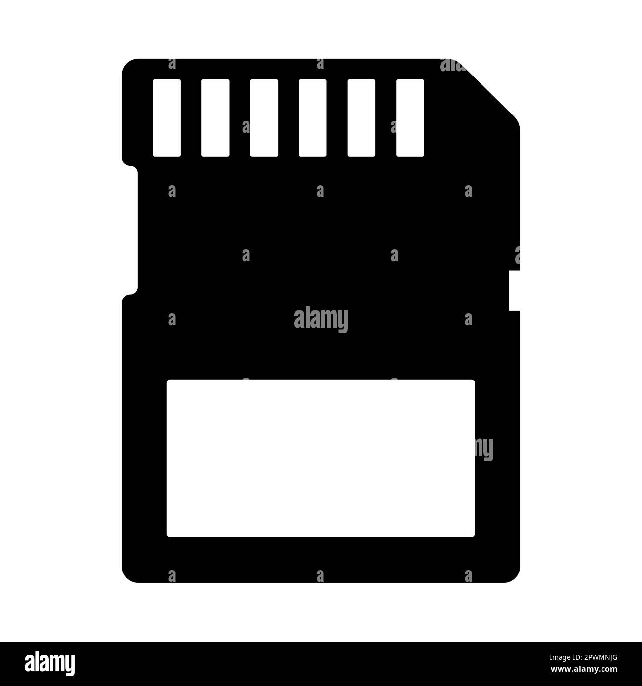 SD Card Icon. Vector Illustration isolated on white background Stock ...
