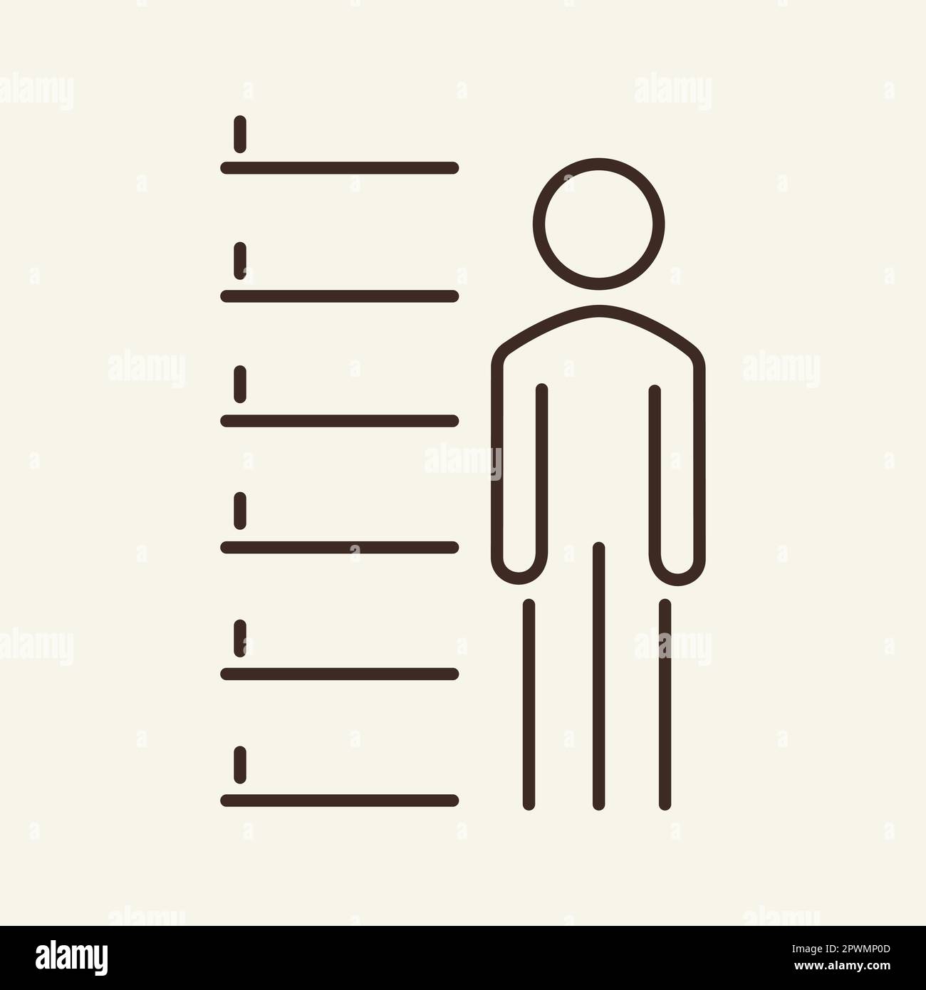 Detained man line icon Stock Vector