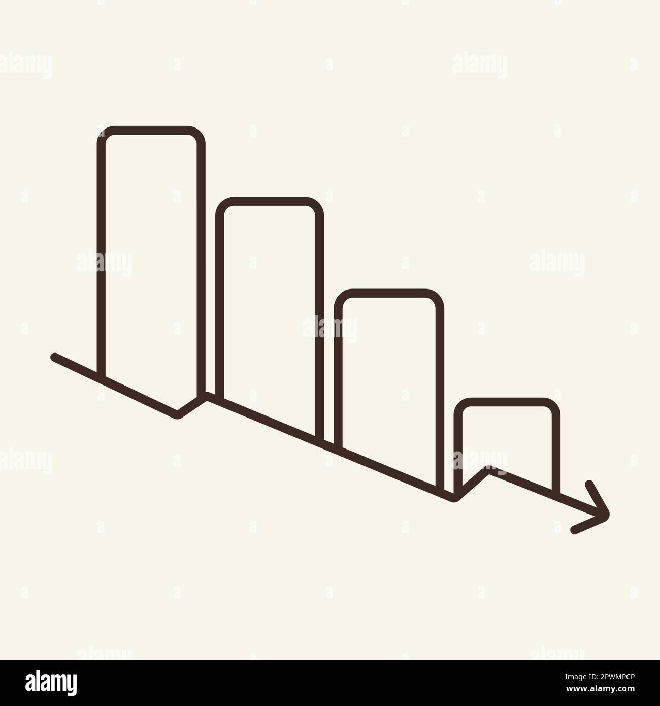 Bar chart downward line Stock Vector Images - Alamy