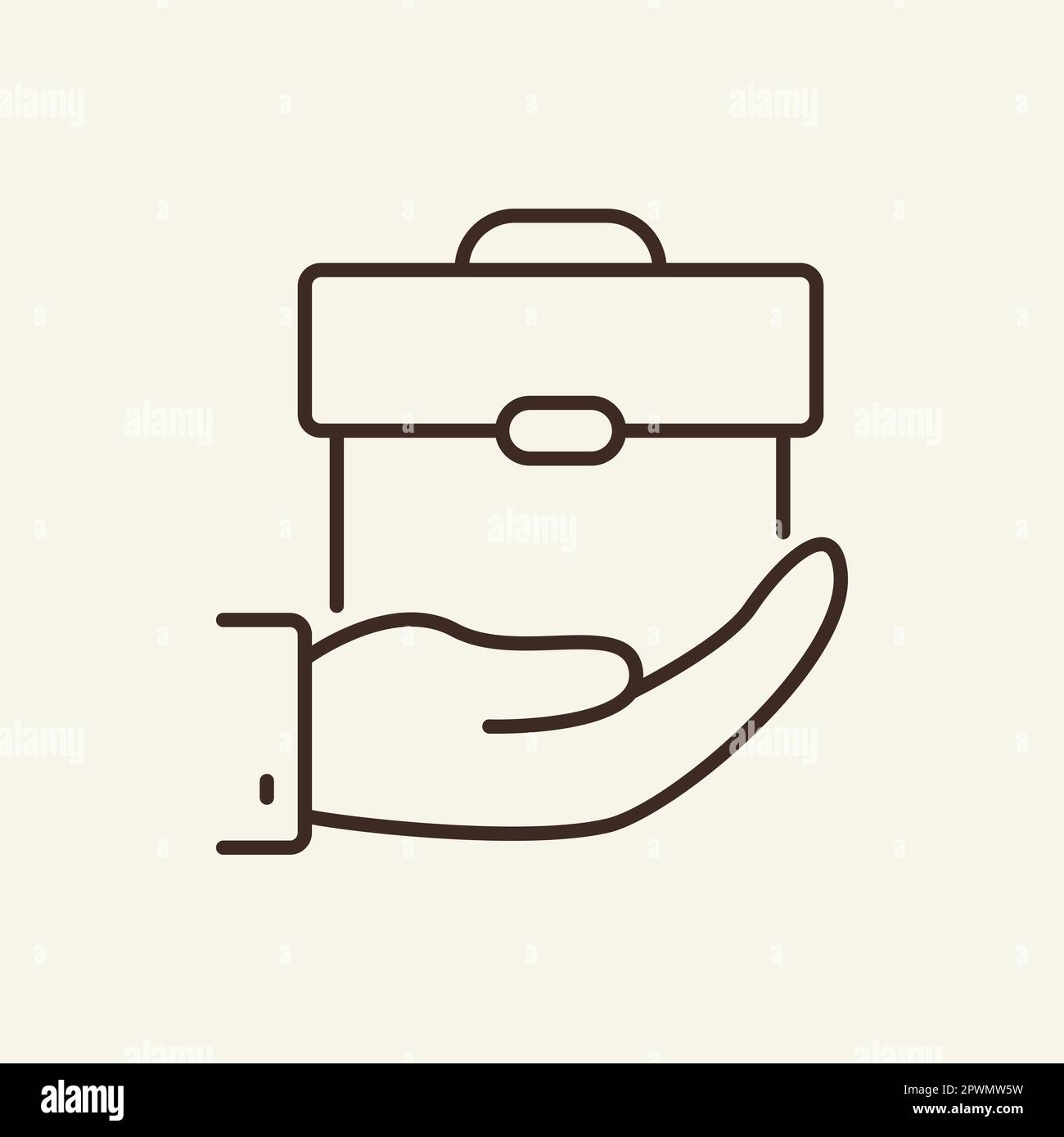 Business insurance line icon Stock Vector