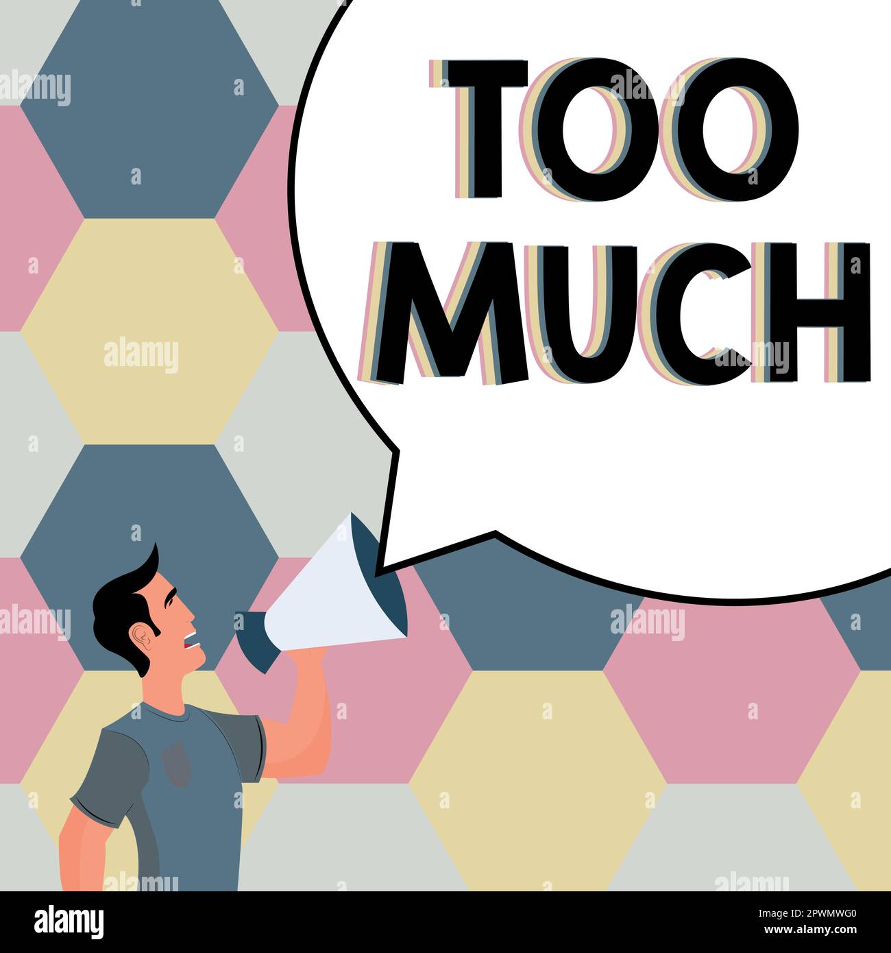 Conceptual caption Too Much, Business overview an intolerable