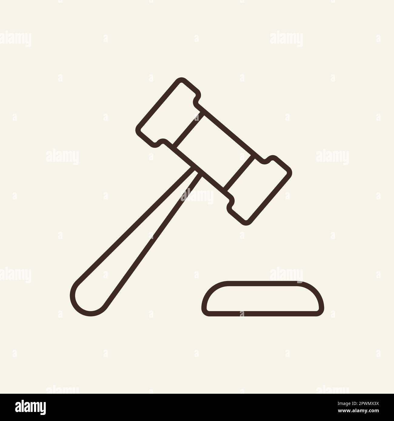 Judges gavel line icon Stock Vector Image & Art Alamy