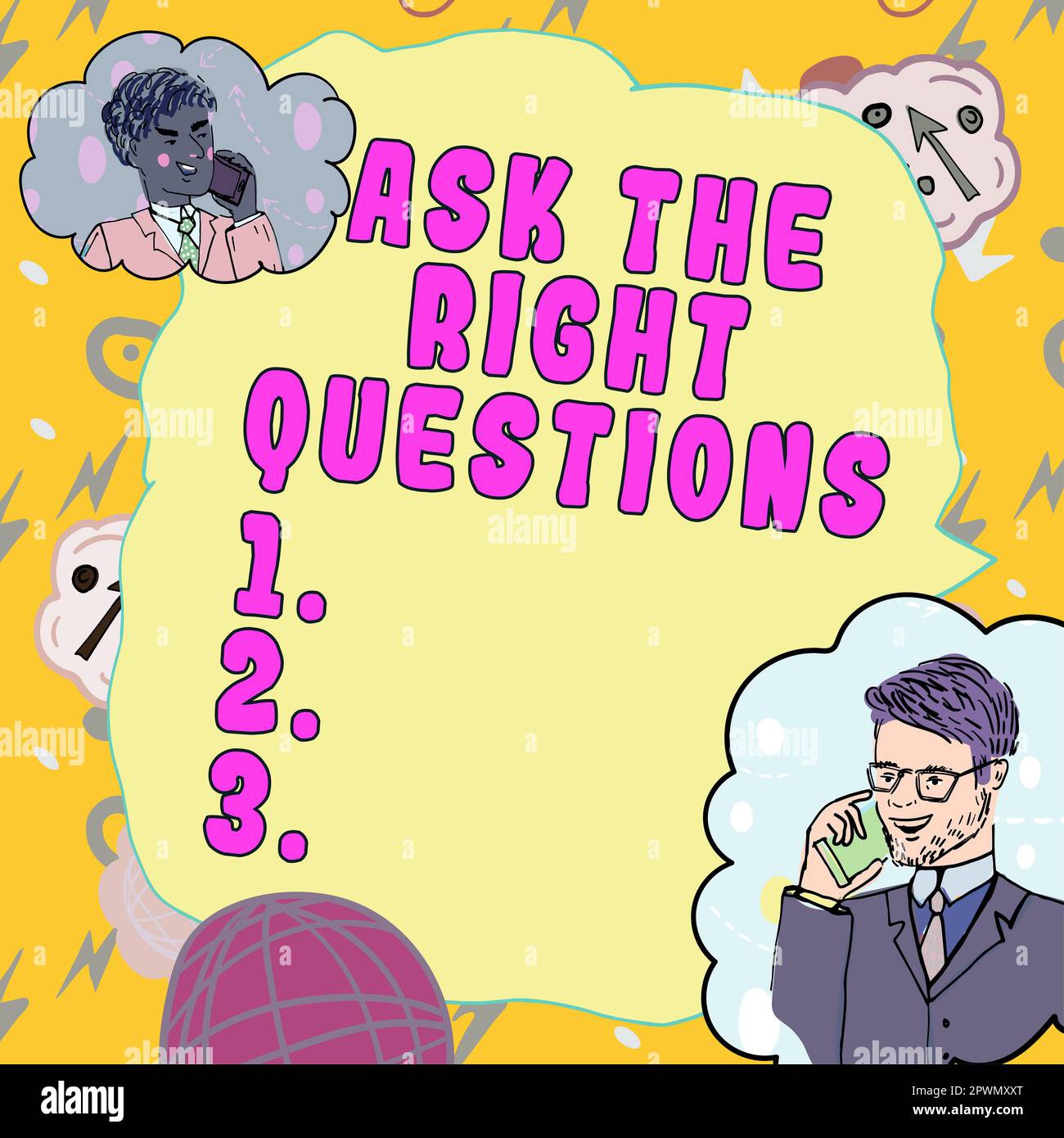 Inspiration showing sign Ask The Right Questions, Business showcase ...