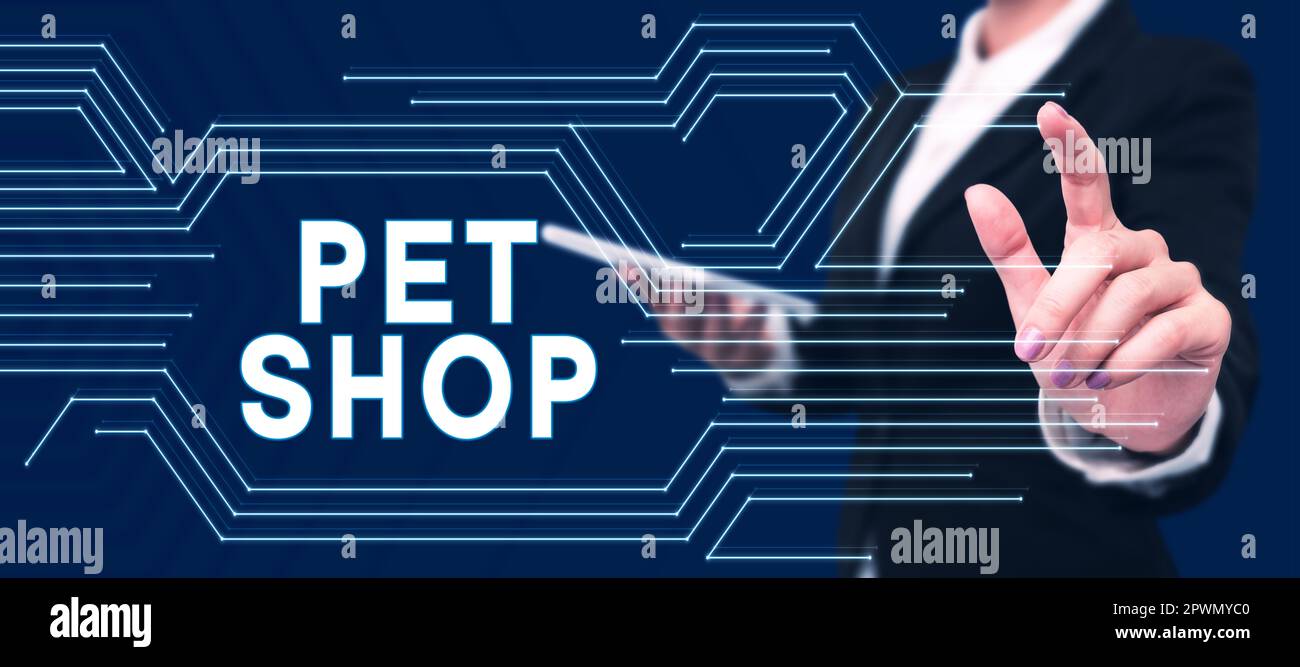 Handwriting text Pet Shop, Business idea Retail business that sells