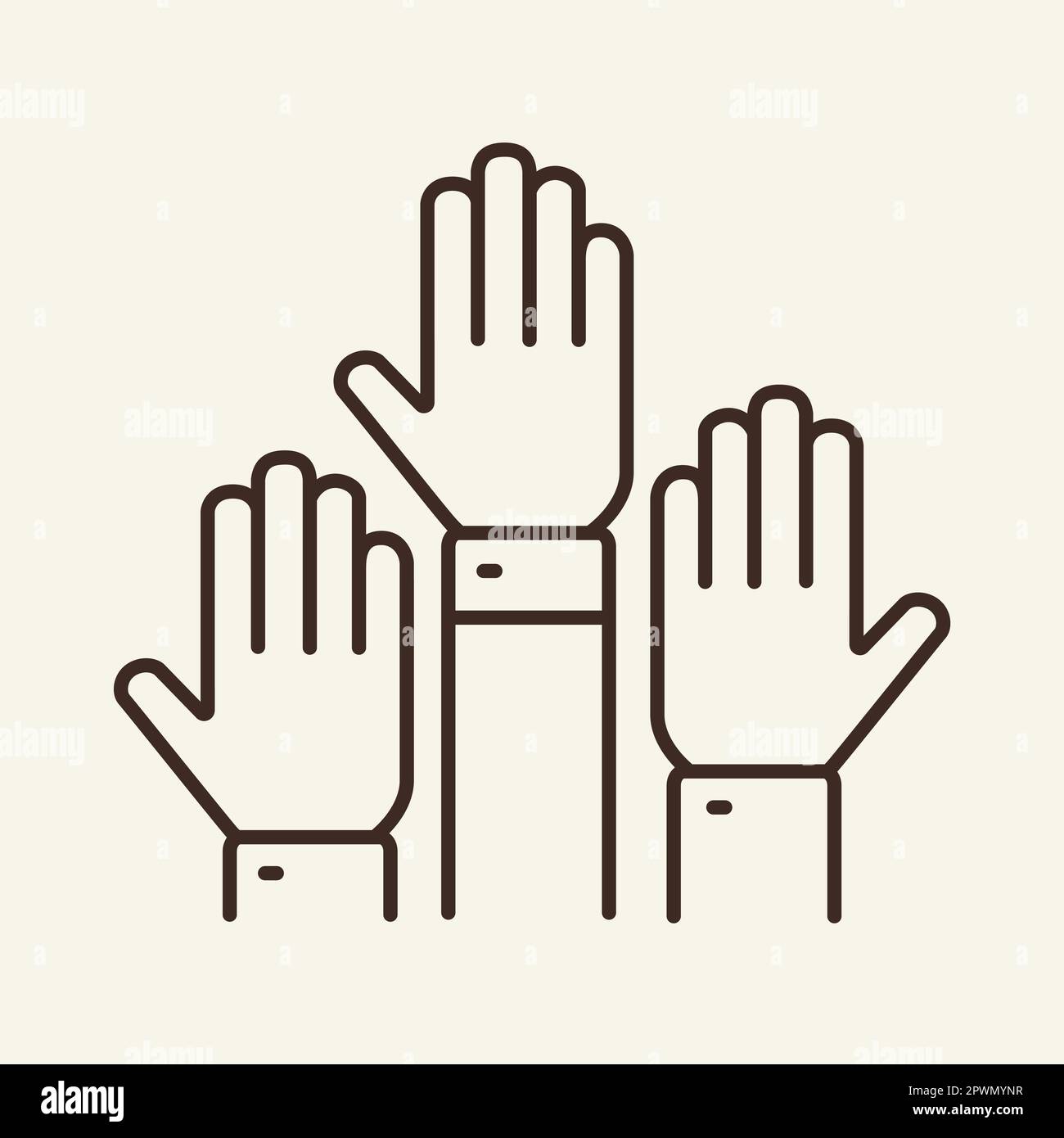 Vote line icon Stock Vector