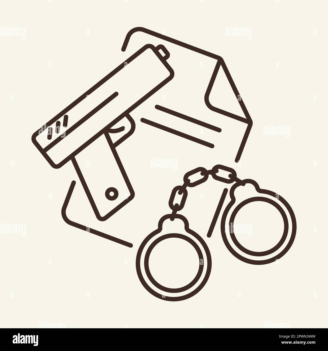 Real evidence line icon Stock Vector