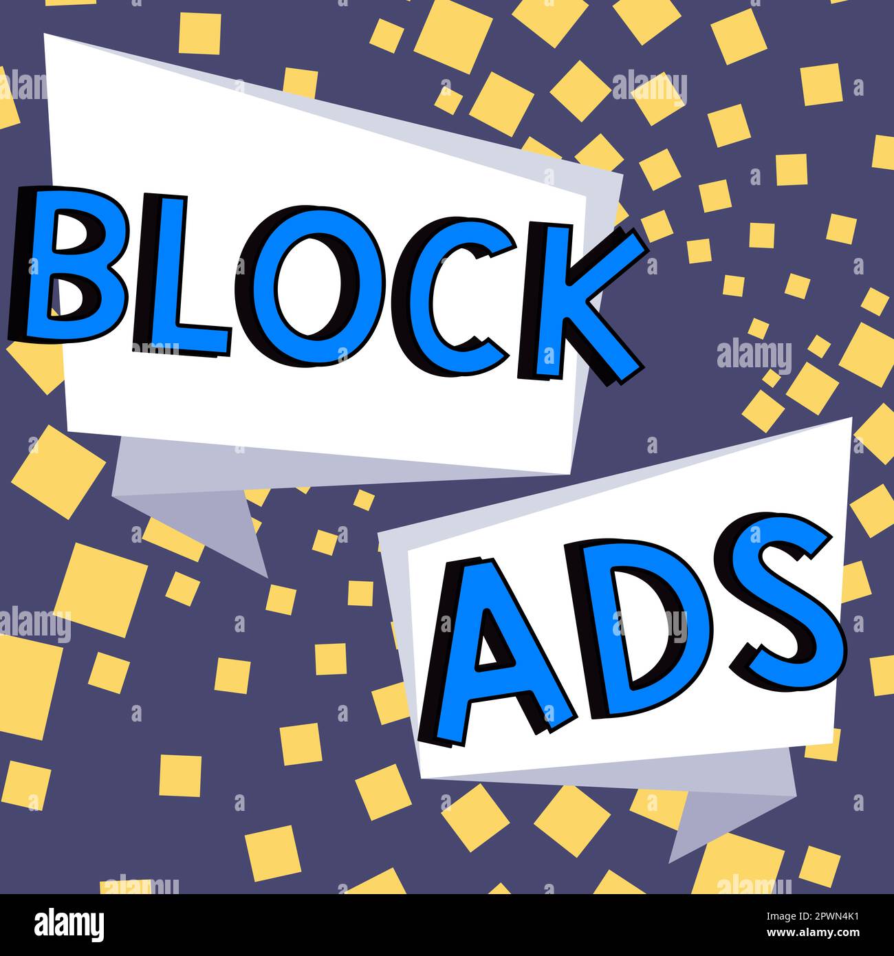 Text sign showing Block Ads, Conceptual photo program that will remove ...