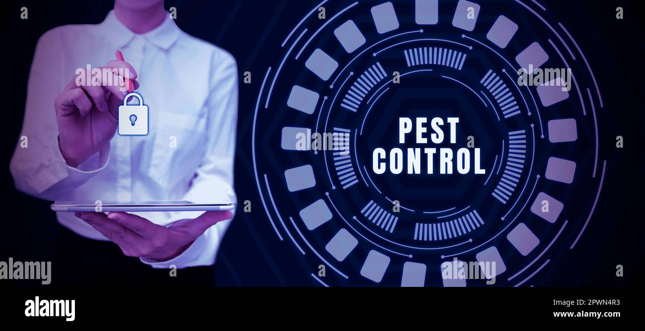 Writing displaying text Pest Control, Concept meaning Killing ...