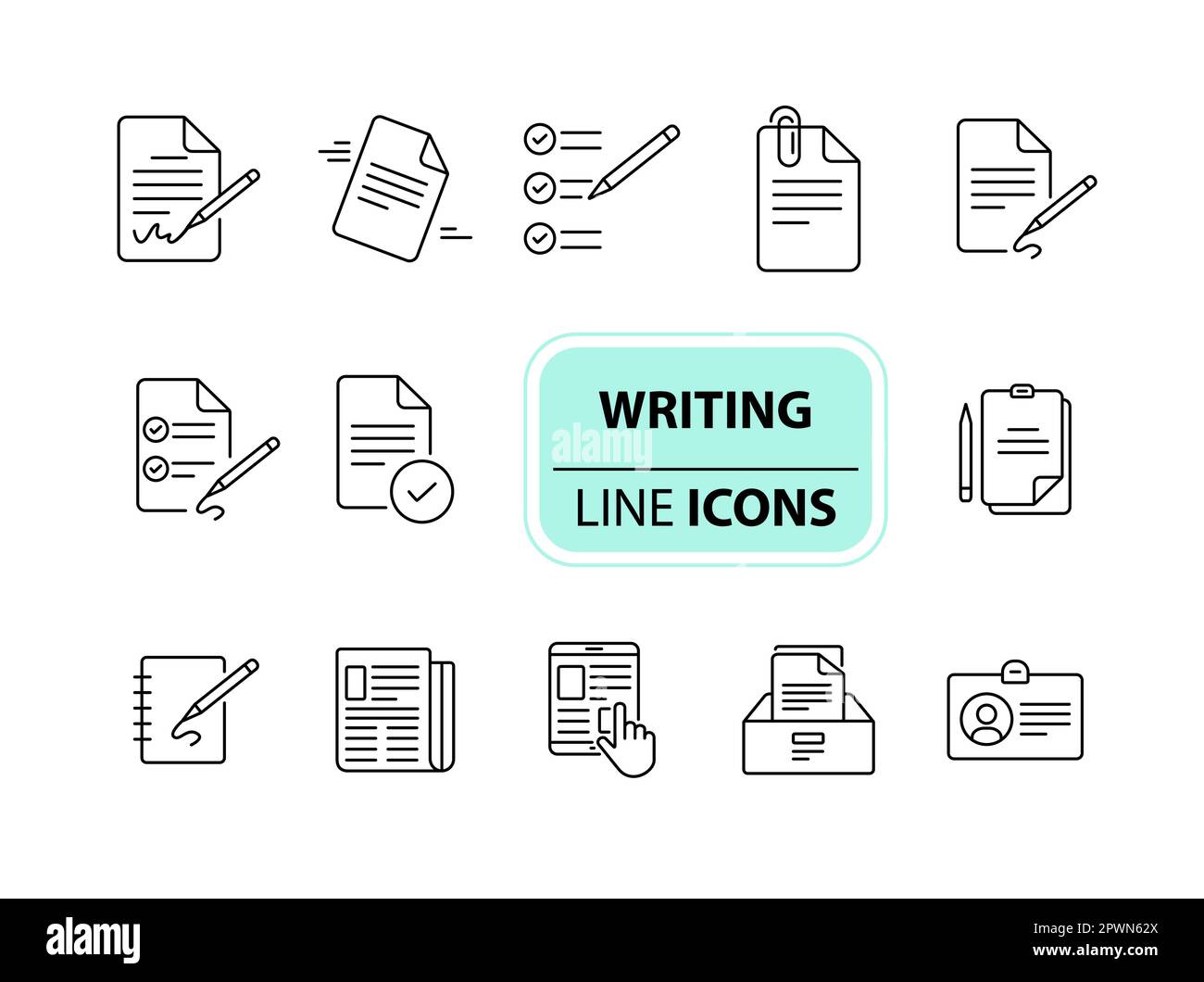 Digital note writing Stock Vector Images - Alamy