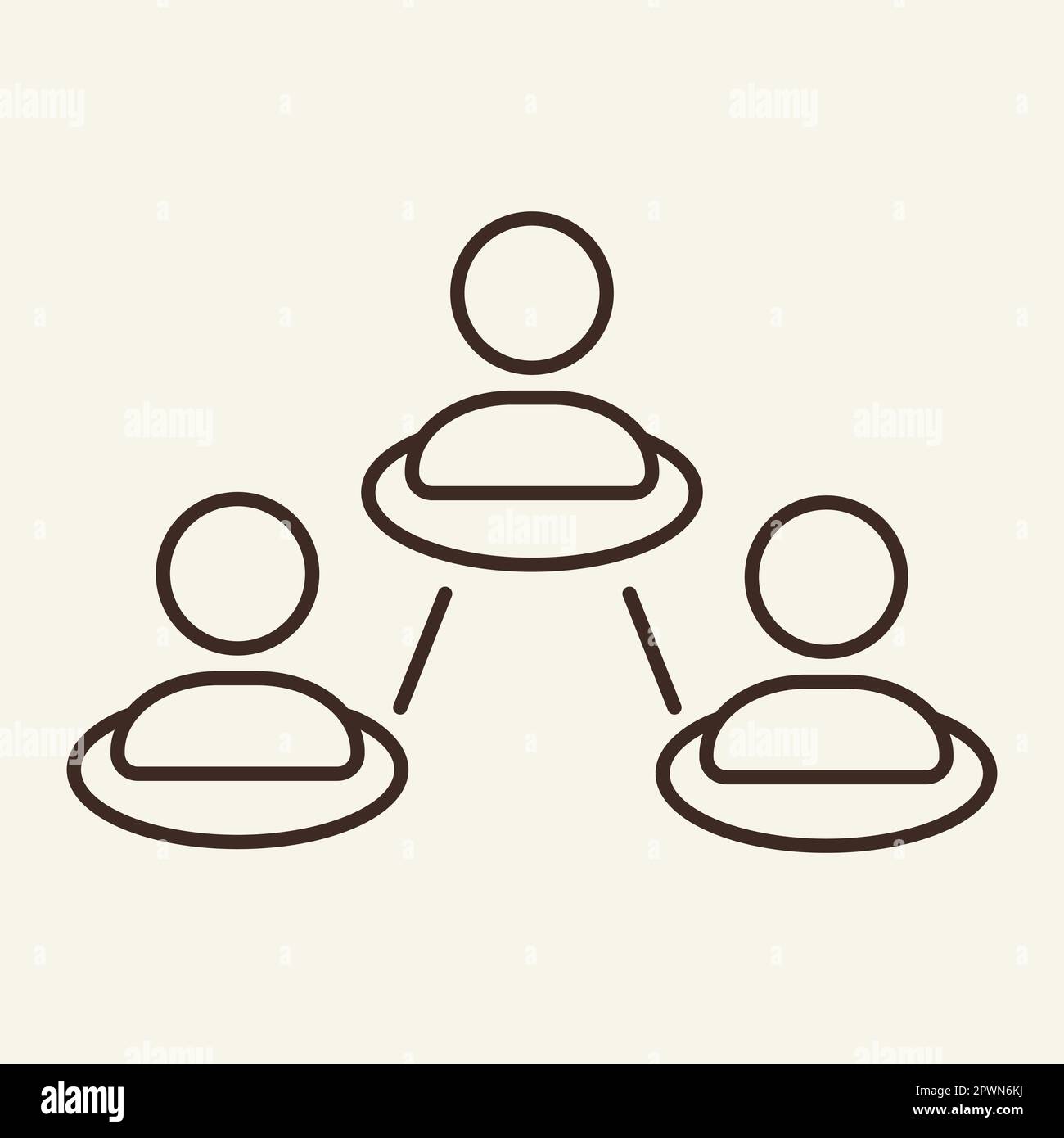 Corporation line icon Stock Vector