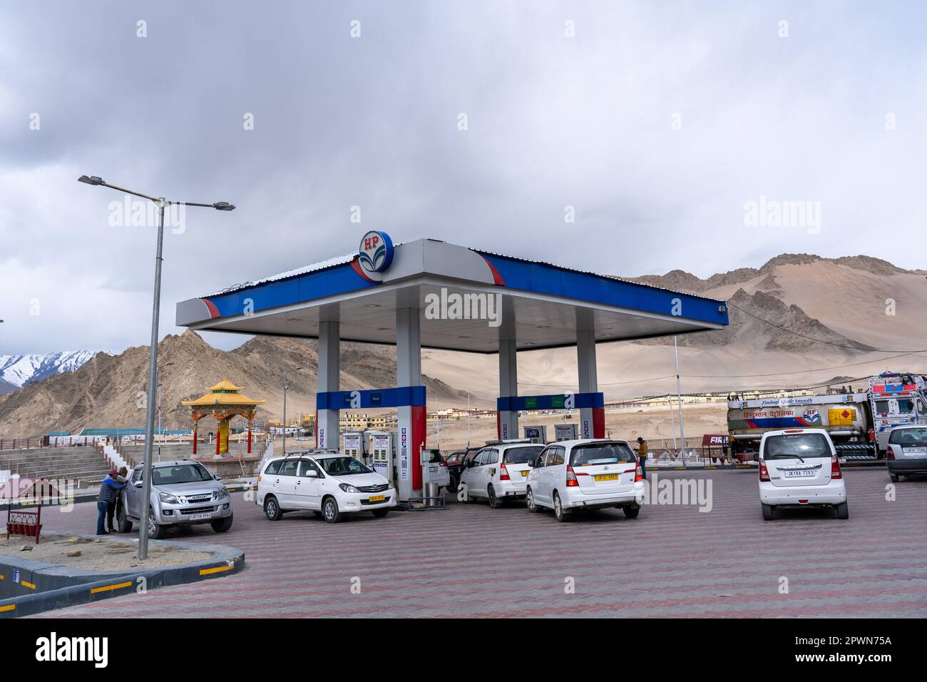 Fuel Station in Leh, India Stock Photo Alamy